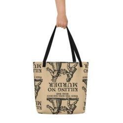 Killing No Murder All-Over Print Large Tote Bag