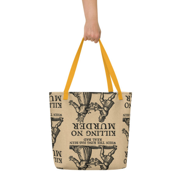 Killing No Murder All-Over Print Large Tote Bag - Image 4