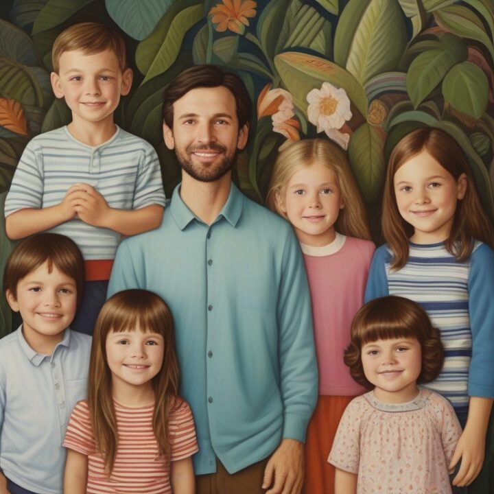 Father with six children.