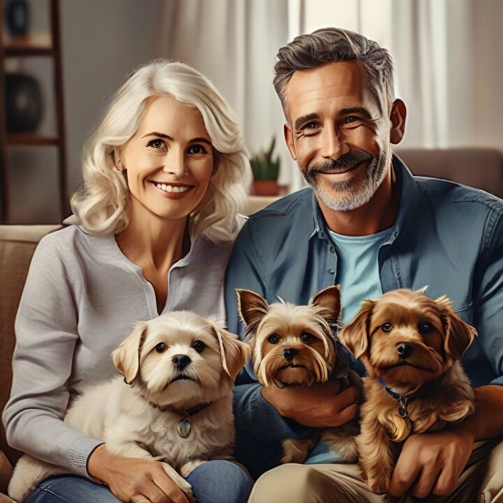 Childless couple with their "fur babies"