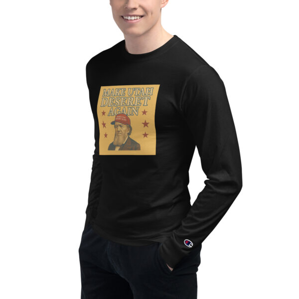 Make Utah Deseret Again - Brigham Men's Champion Long Sleeve Shirt - Image 4