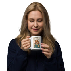 "I'm Not Emotional!!" - Liberal Exposed White glossy mug