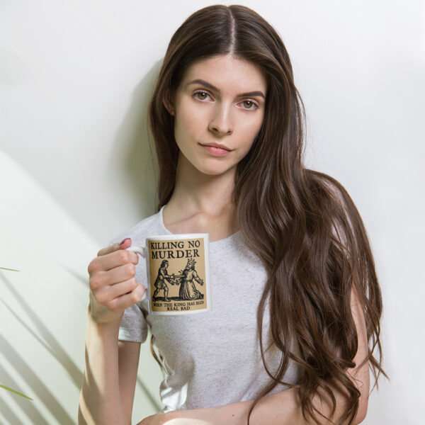 Killing No Murder White glossy mug - Image 2